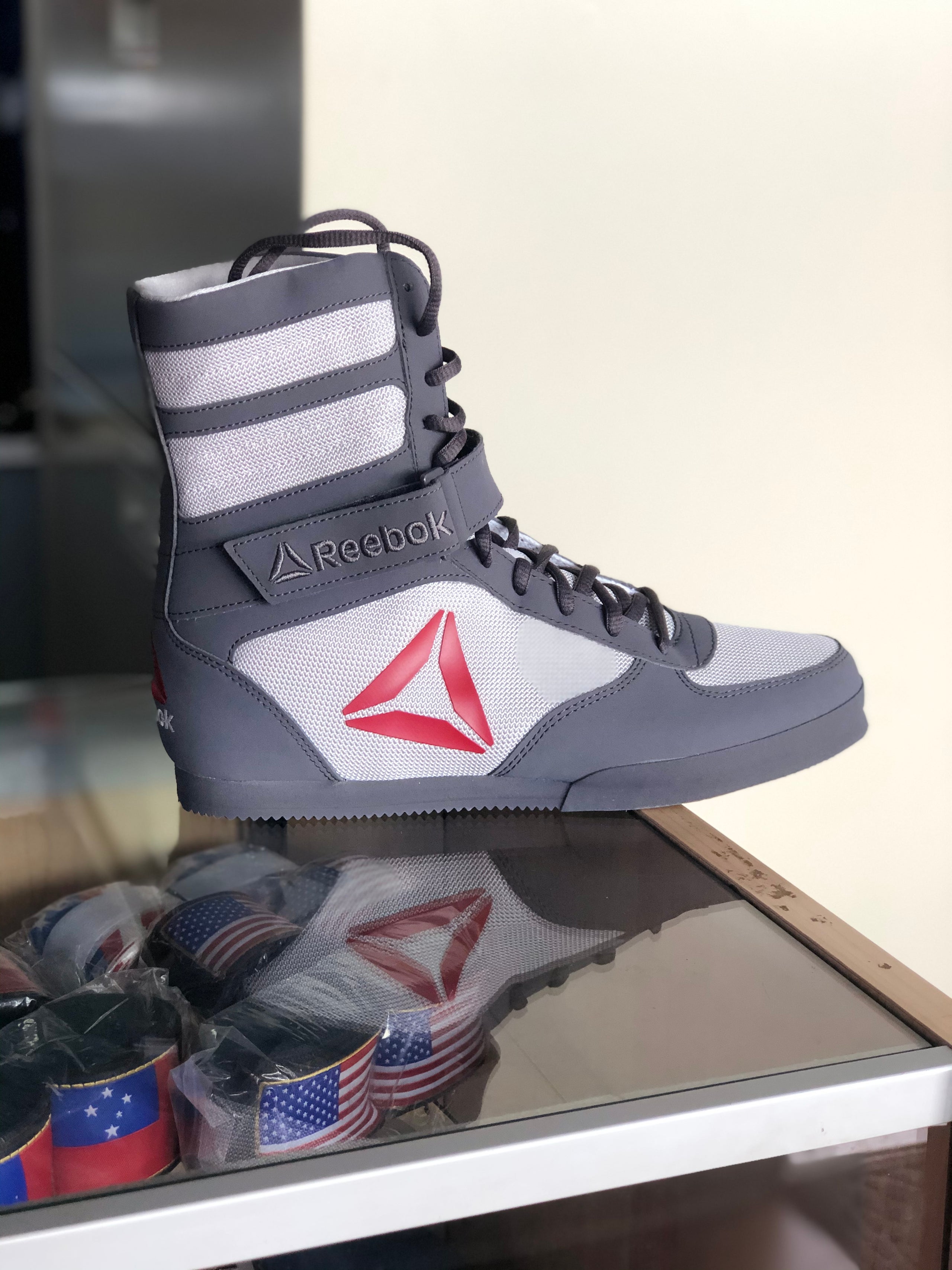 Reebok boxing boots in best sale ash and skull grey